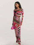 Boho-inspired printed maxi dress