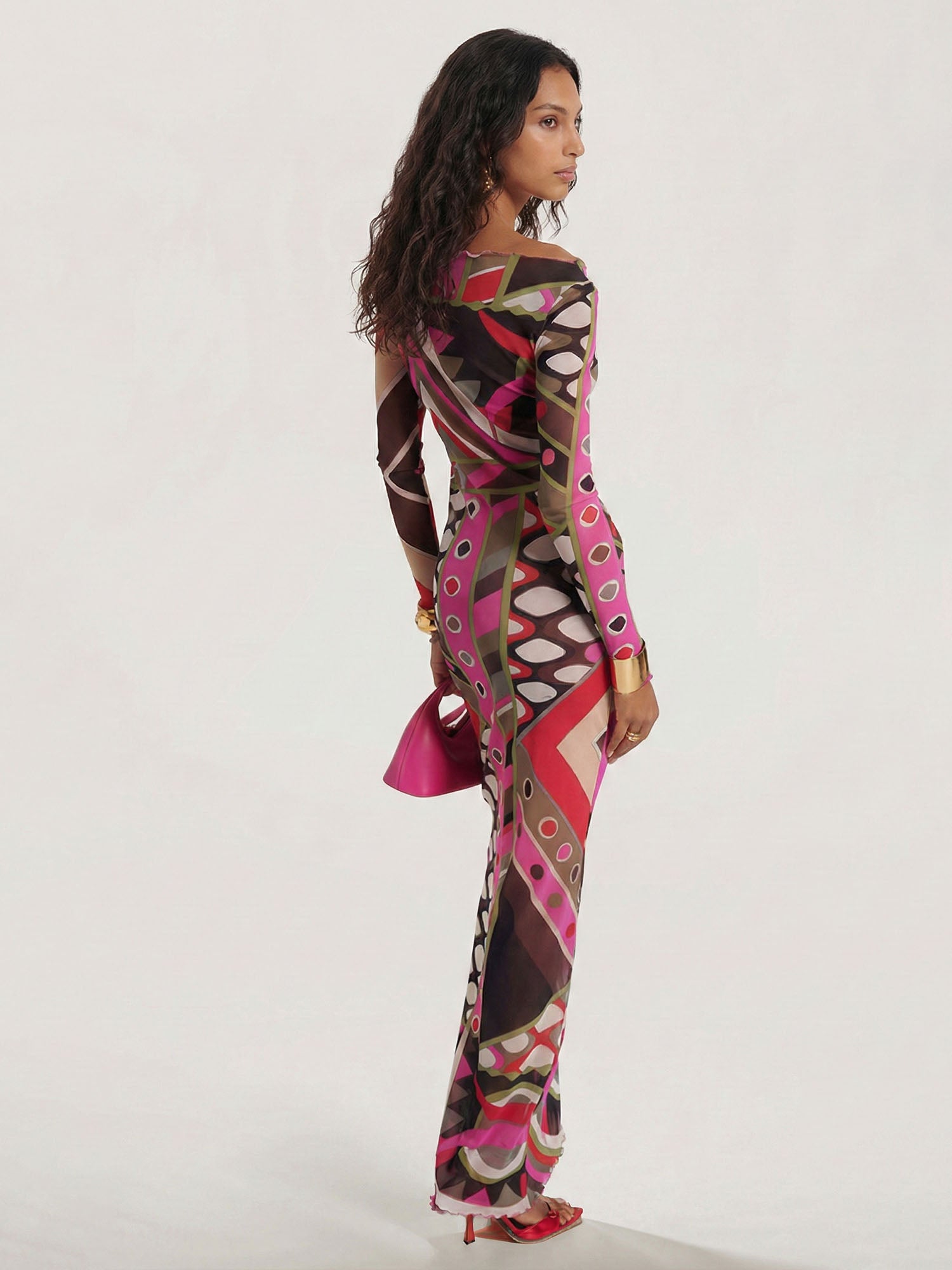 Boho-inspired printed maxi dress