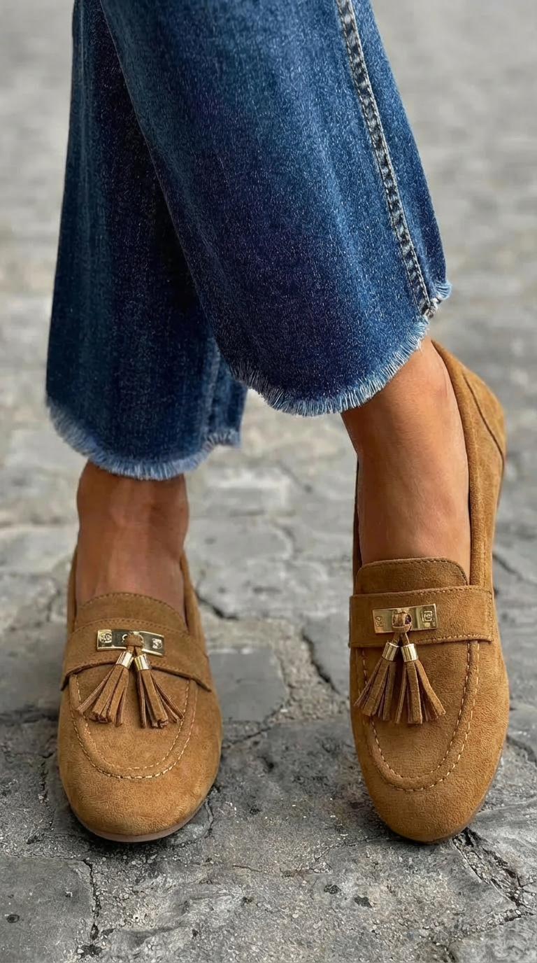 Elegant boot with a pompom