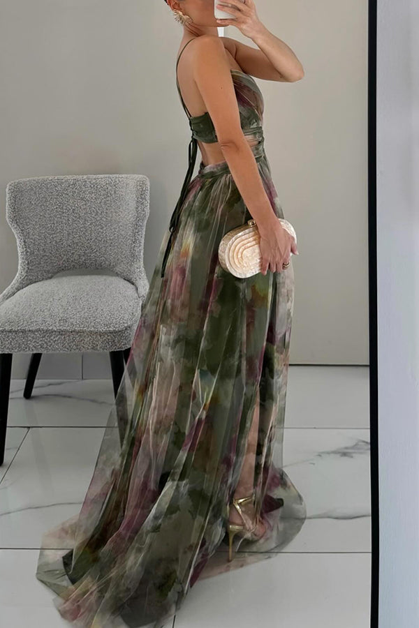 Alina - Trendy V-Neck Long Dress for Women