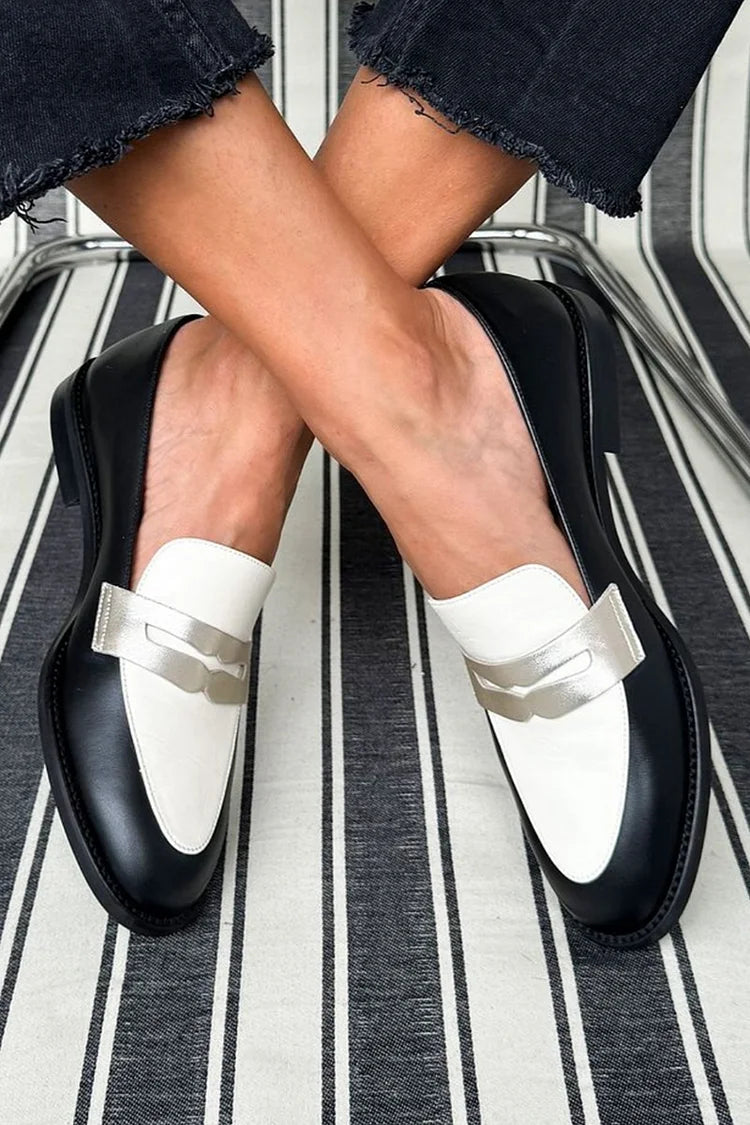 Colorful Loafer Boots with Metallic Details