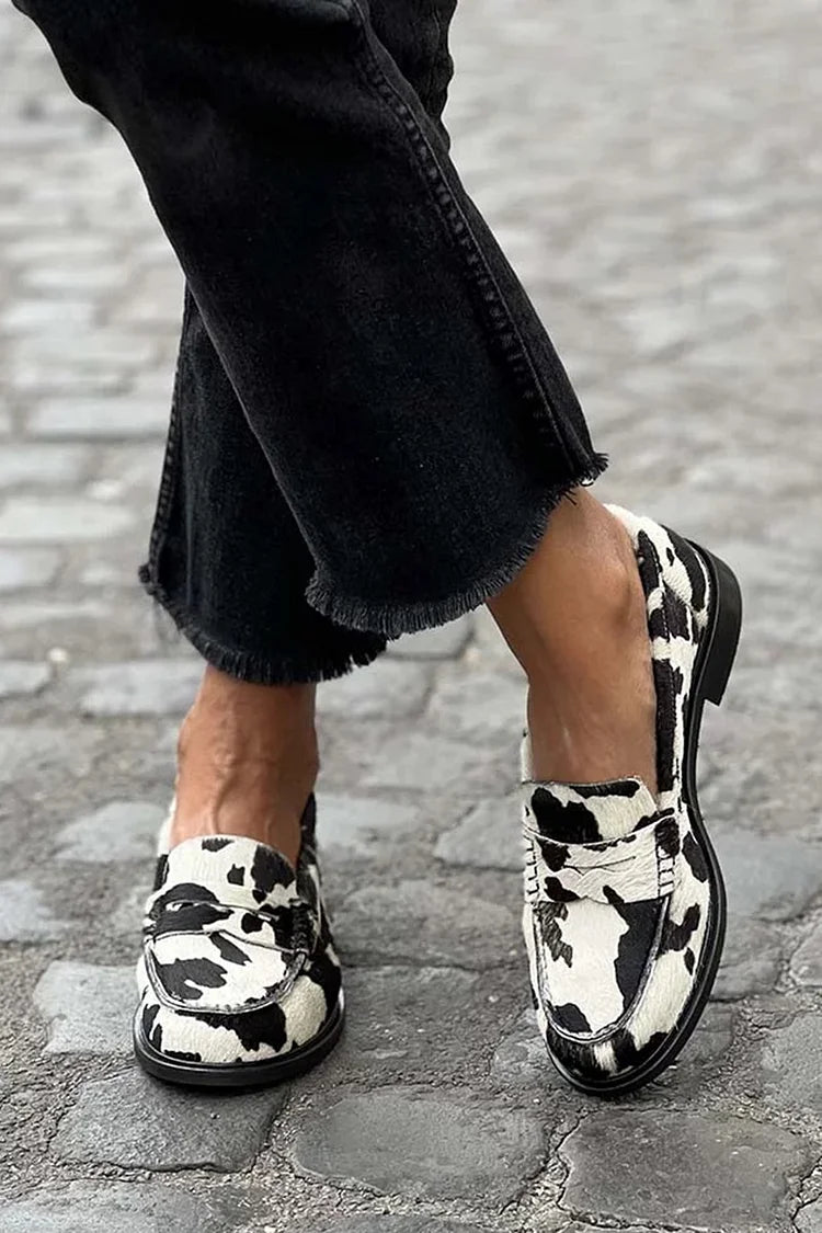 White/Black Polka Dot Loafer