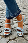 Sandals with chain details