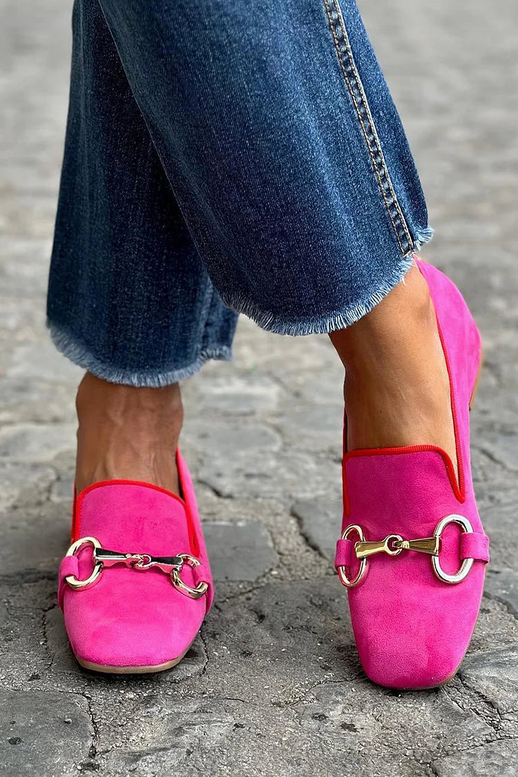 Shimmering loafers with metallic details