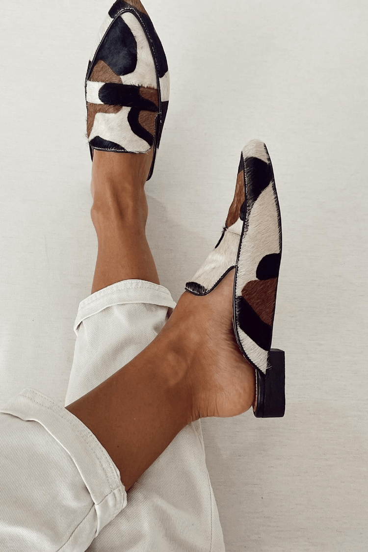 Loafers with an abstract pattern