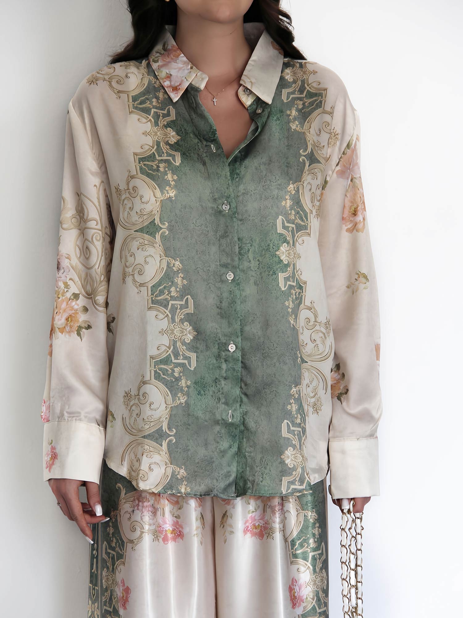 Baroque floral shirt