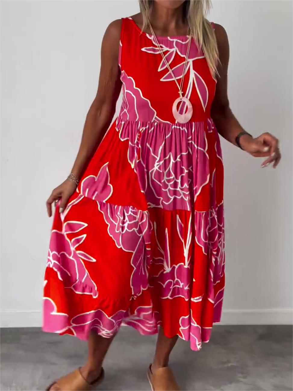 TERESA™ | Elegant Floral Print Dress