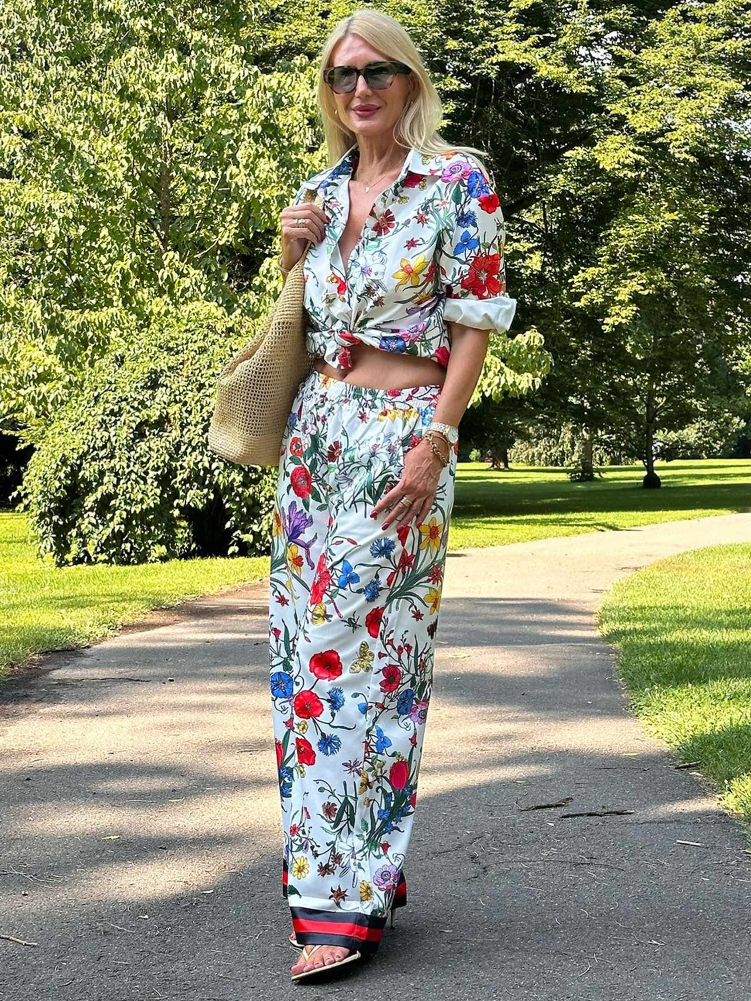 Botanical Bliss Wide Leg Trousers