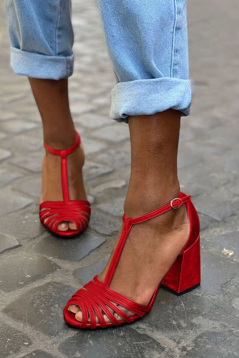 Elegant Sandals with a T-Strap