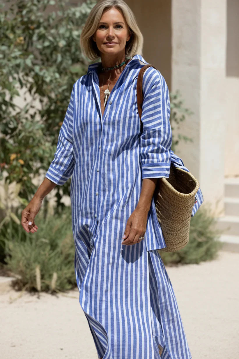 Al's Striped Shirt Dresses | Light Mini for Day and Night
