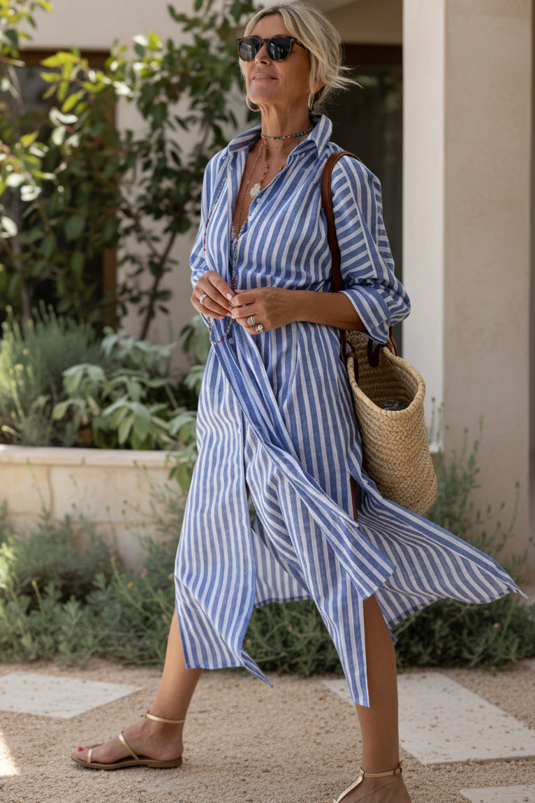 Al's Striped Shirt Dresses | Light Mini for Day and Night