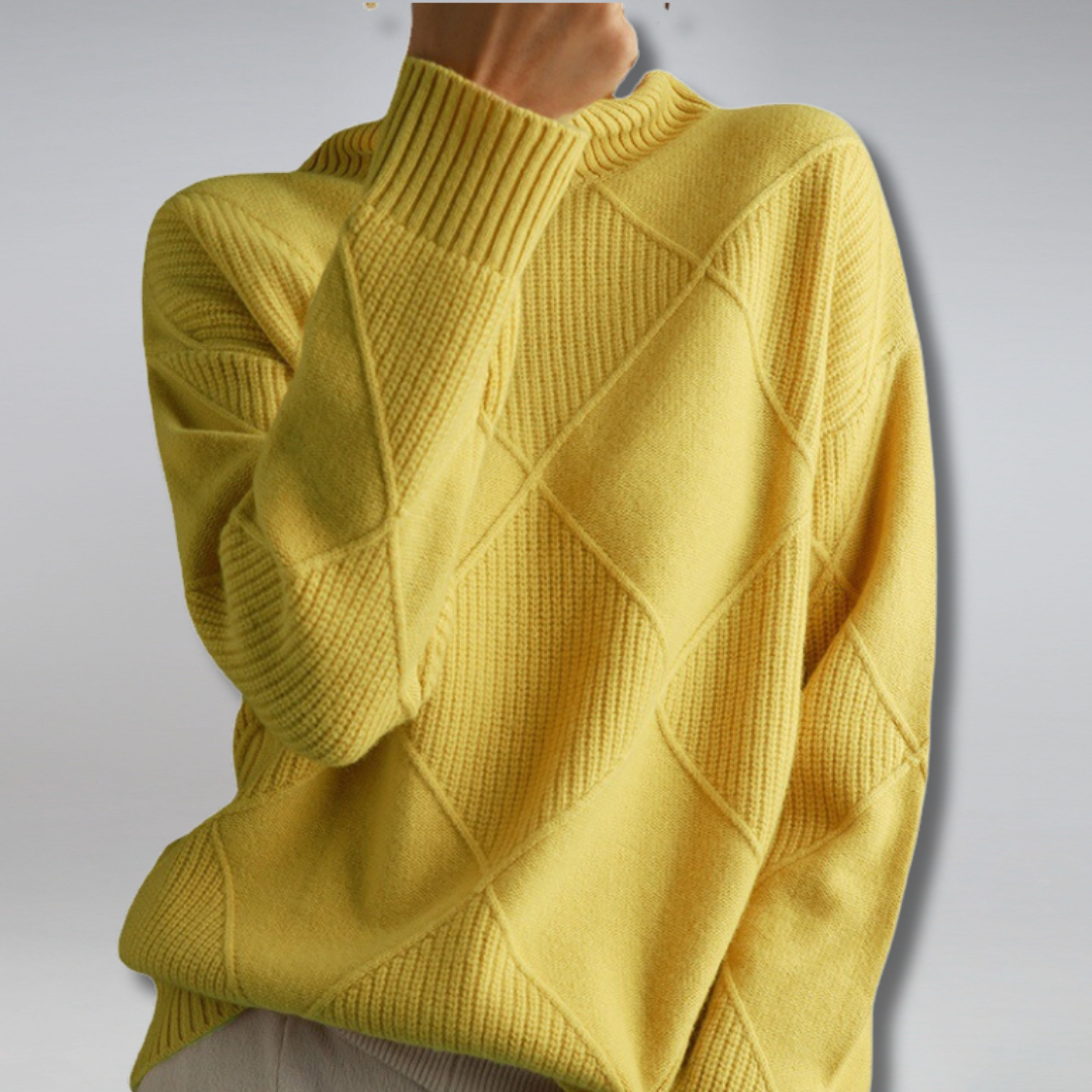 Amelia - High-neck sweater in soft cashmere wool