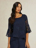 חולצה משי עם שולי אסימטרי