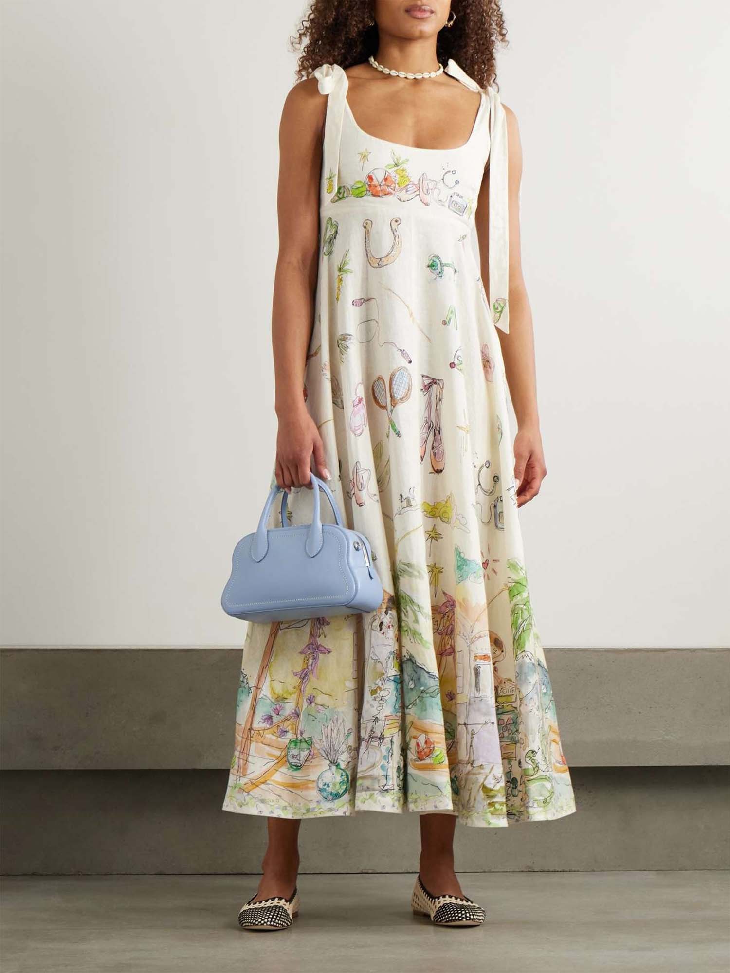 Cream elegant sandal dresses with delicate straps