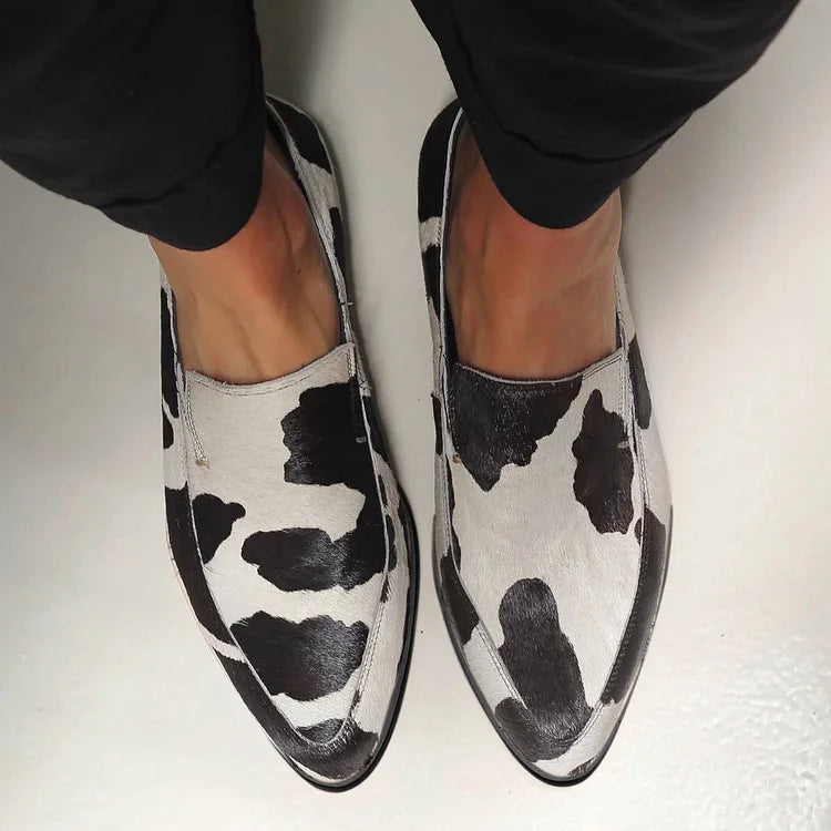 Cow print boots