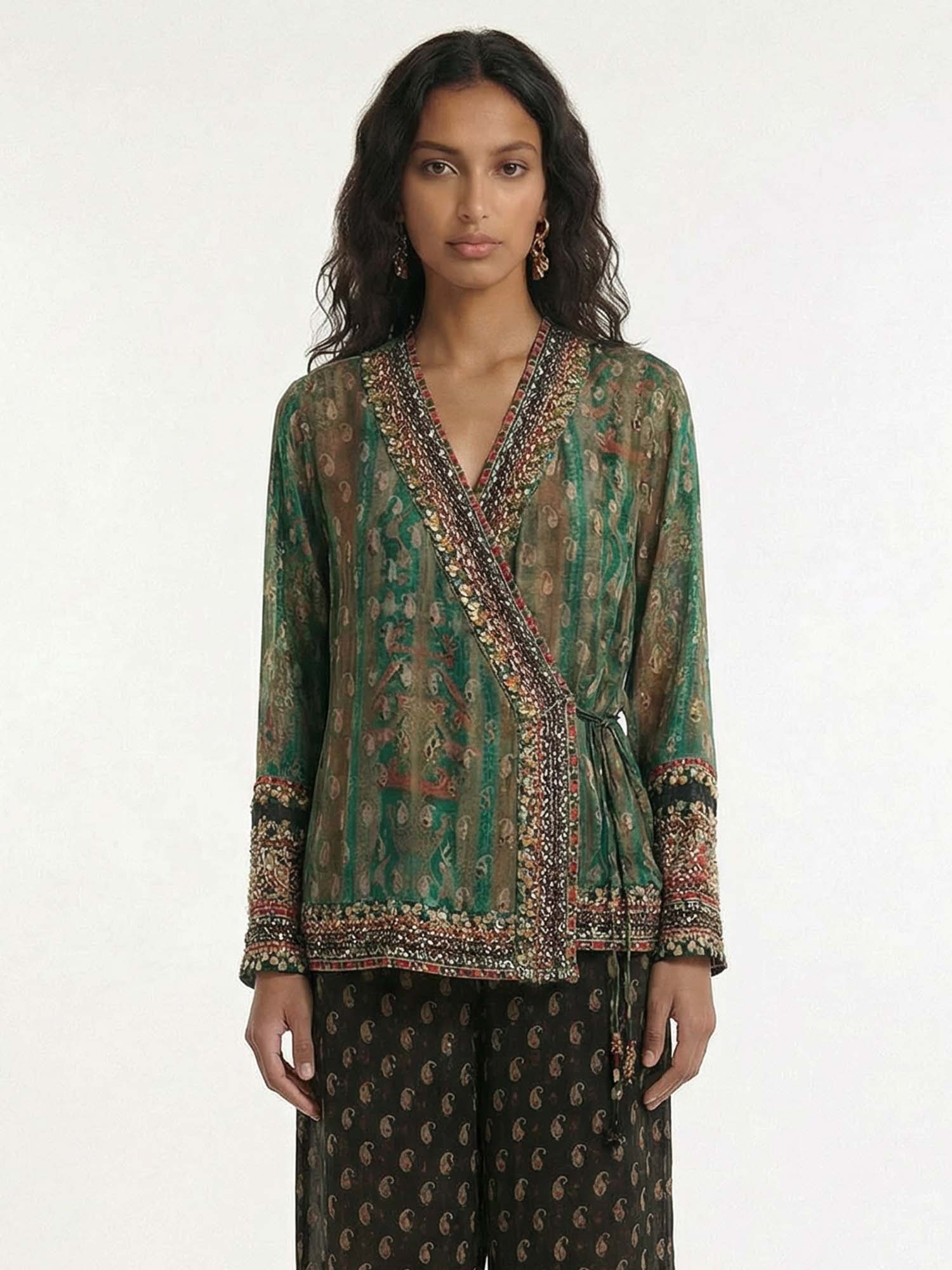 Paisley curtain blouse