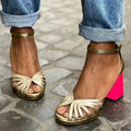 Contrast-heel sandals