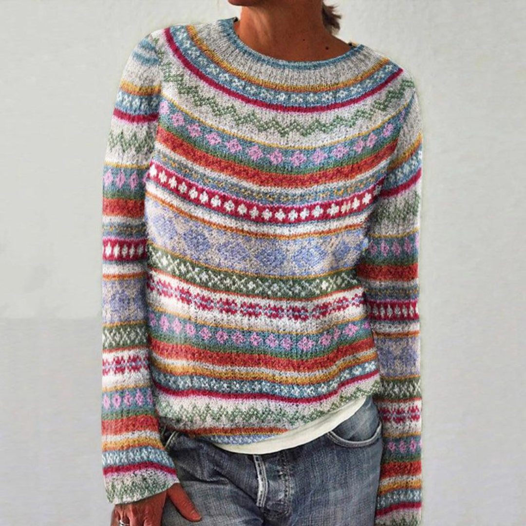 Cozy Retro Sweater - Hether