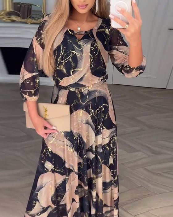 Schwall | Printed chiffon dress