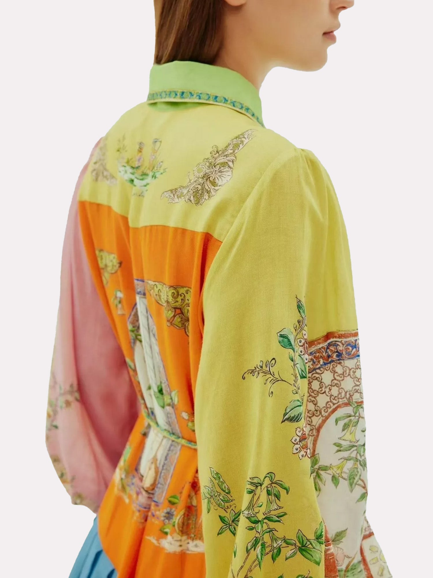Vintage-inspired printed midi dress