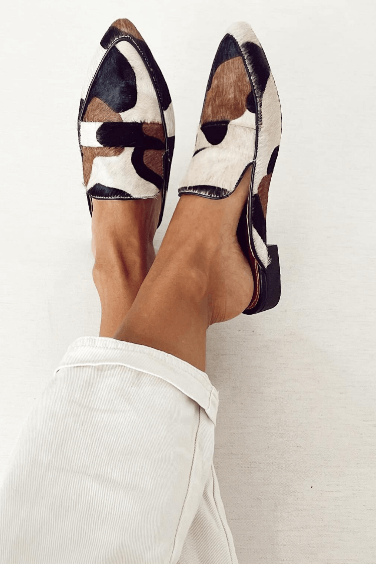 Loafers with an abstract pattern