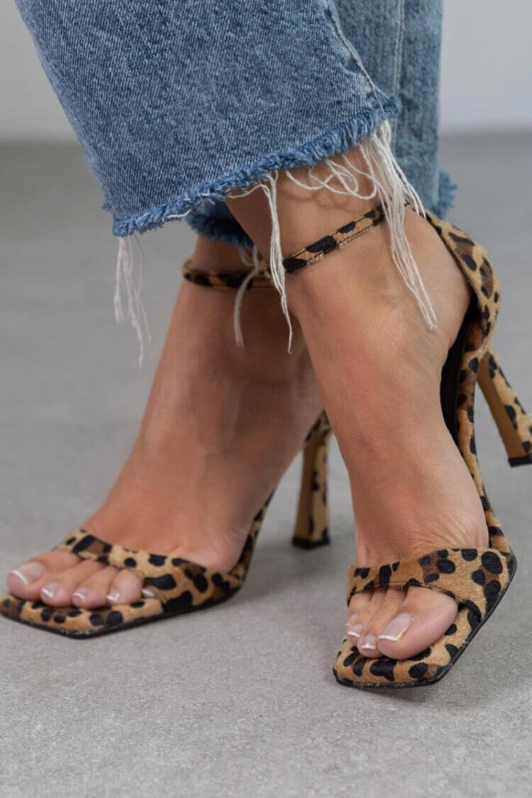 Animal print heels