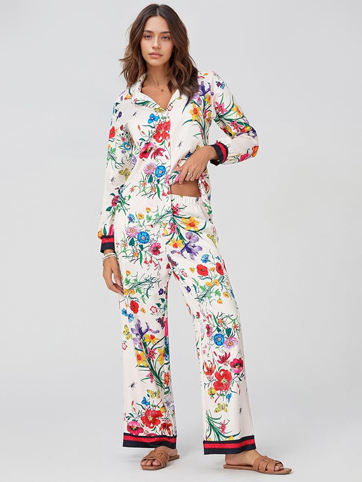 Botanical Bliss Wide Leg Trousers