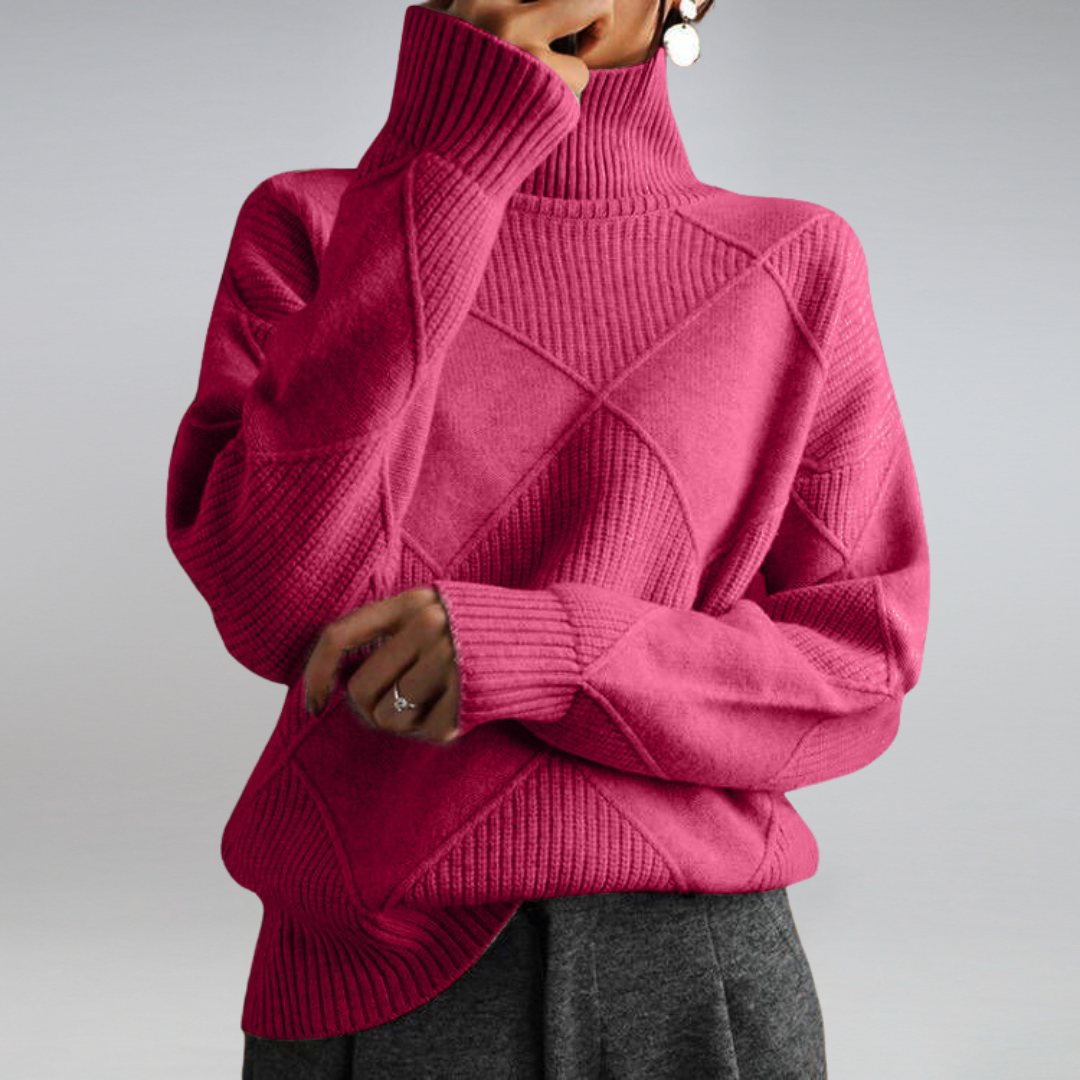 Amelia - High-neck sweater in soft cashmere wool