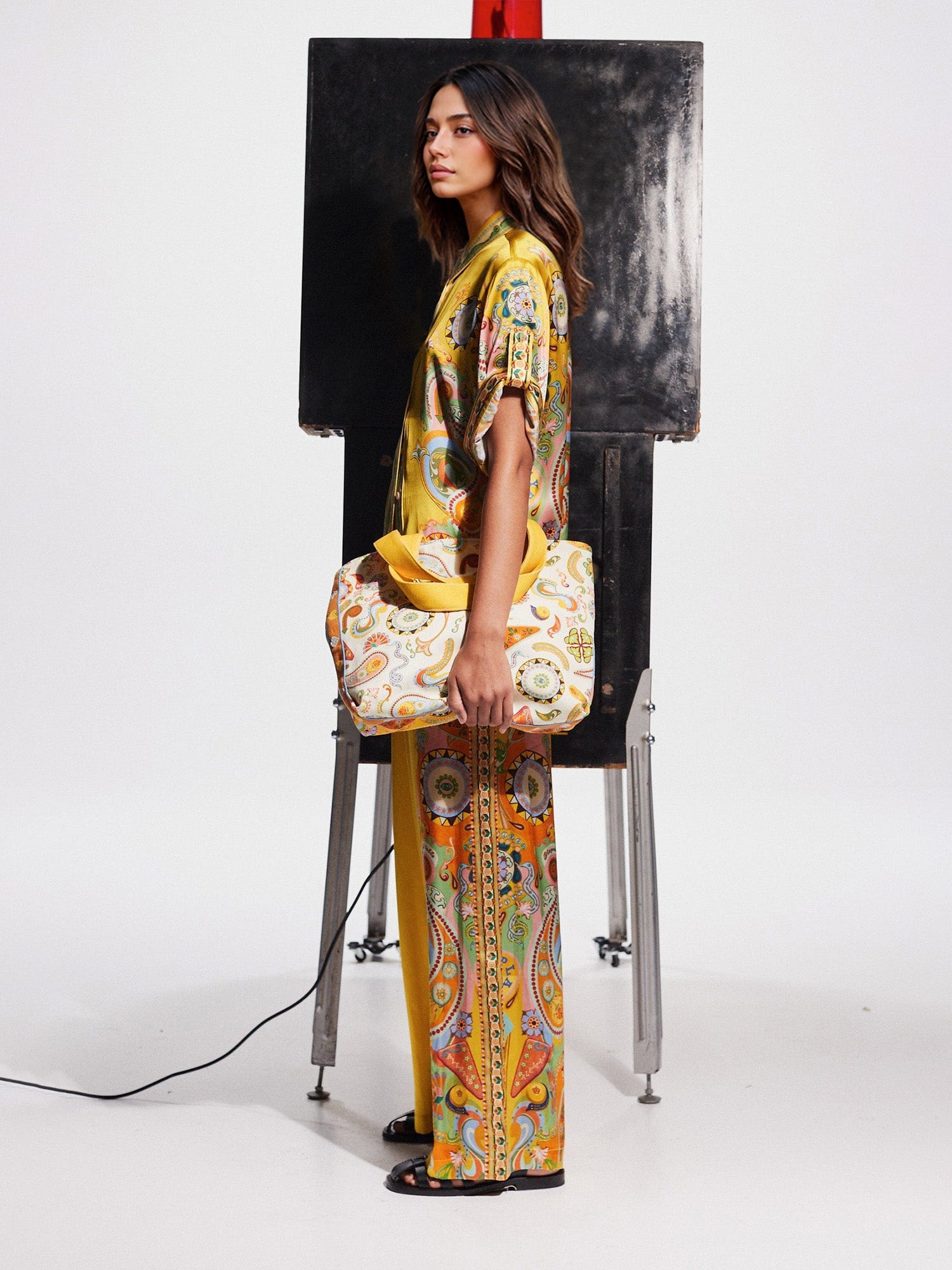 Floral rainbow top in plus size