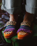 Boots with sequins and animal print