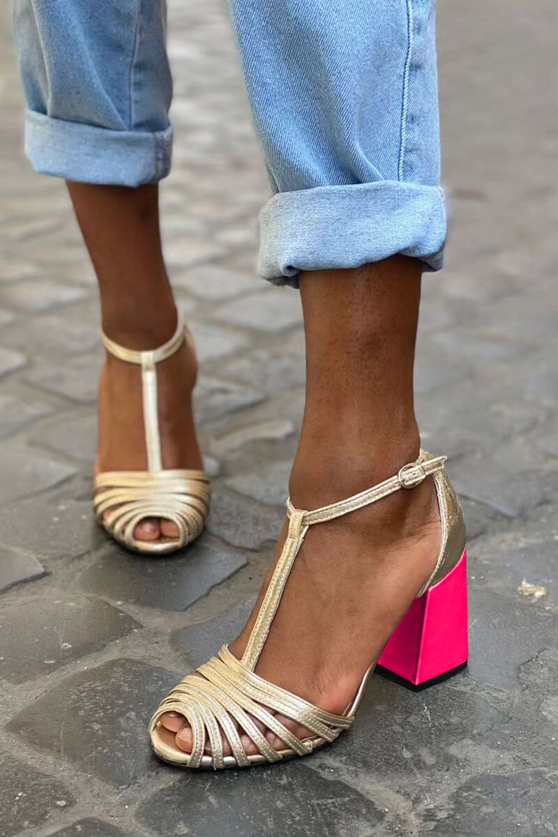 Elegant Sandals with a T-Strap