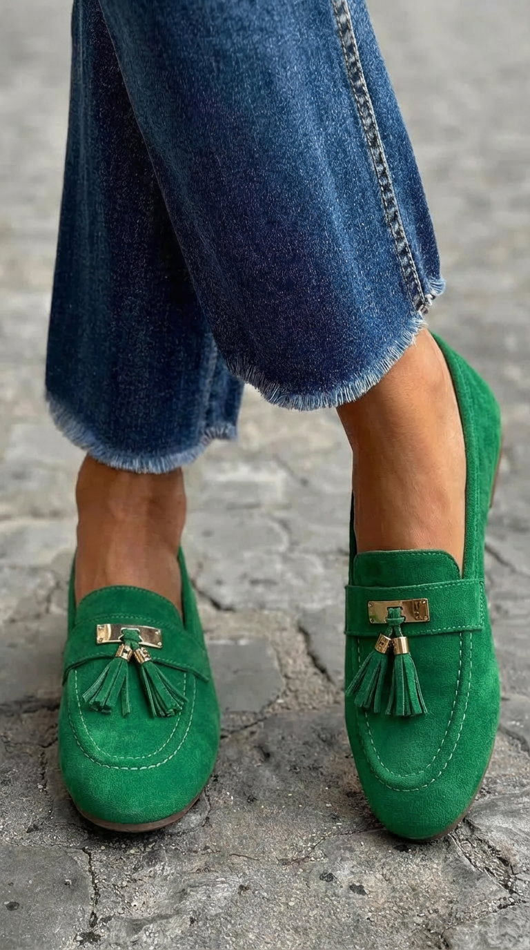 Elegant boot with a pompom