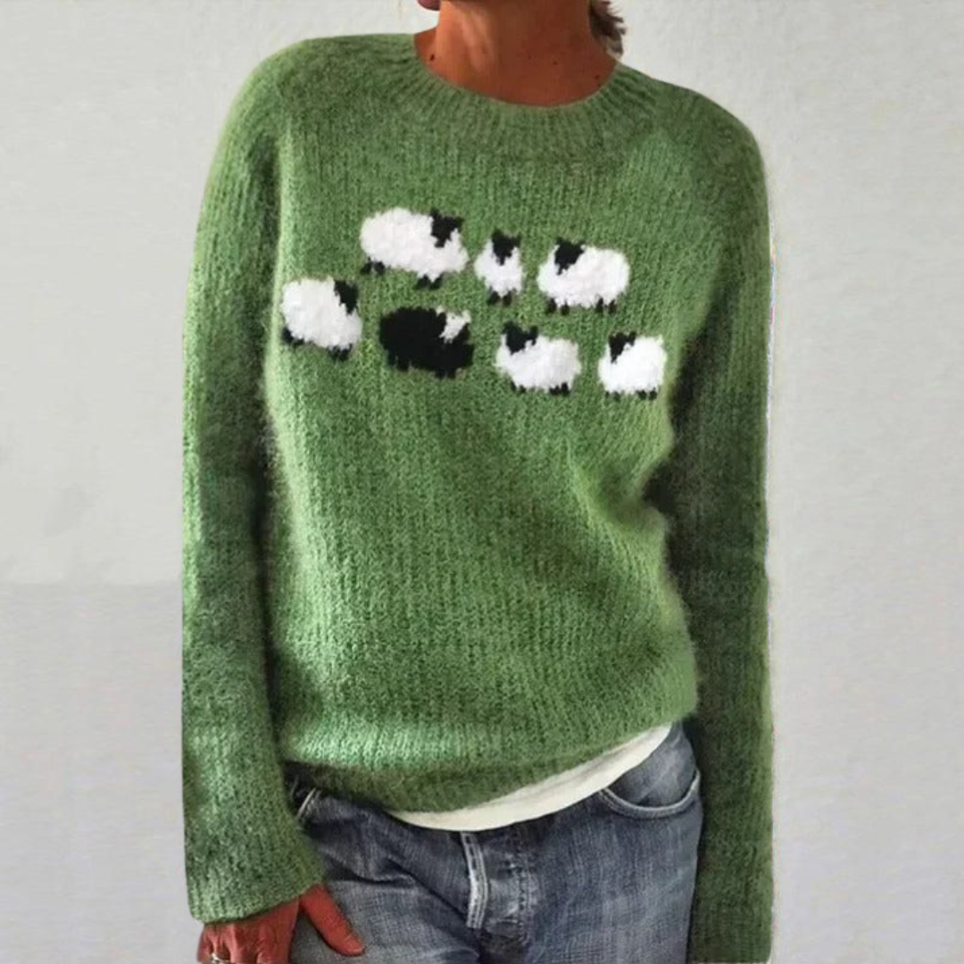 Cozy Retro Sweater - Hether