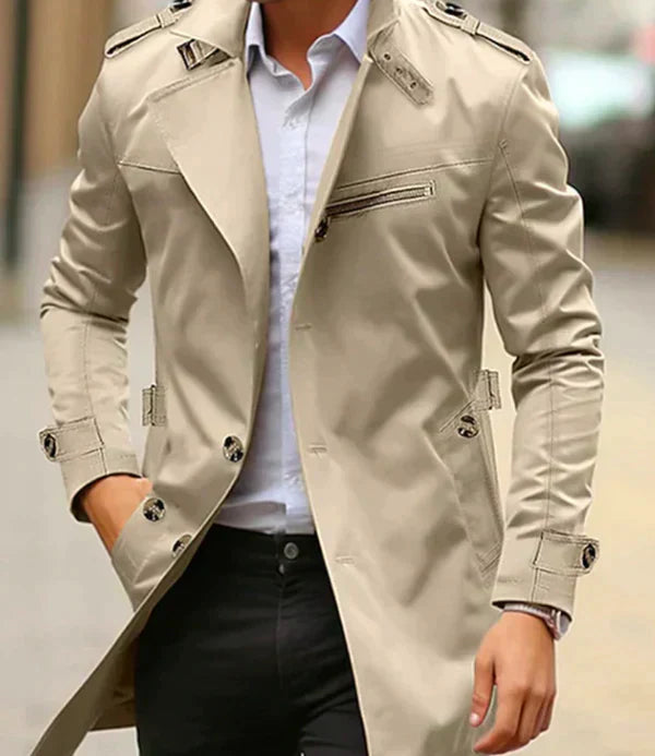 PEREZ | Men's Elegant Trench Coat