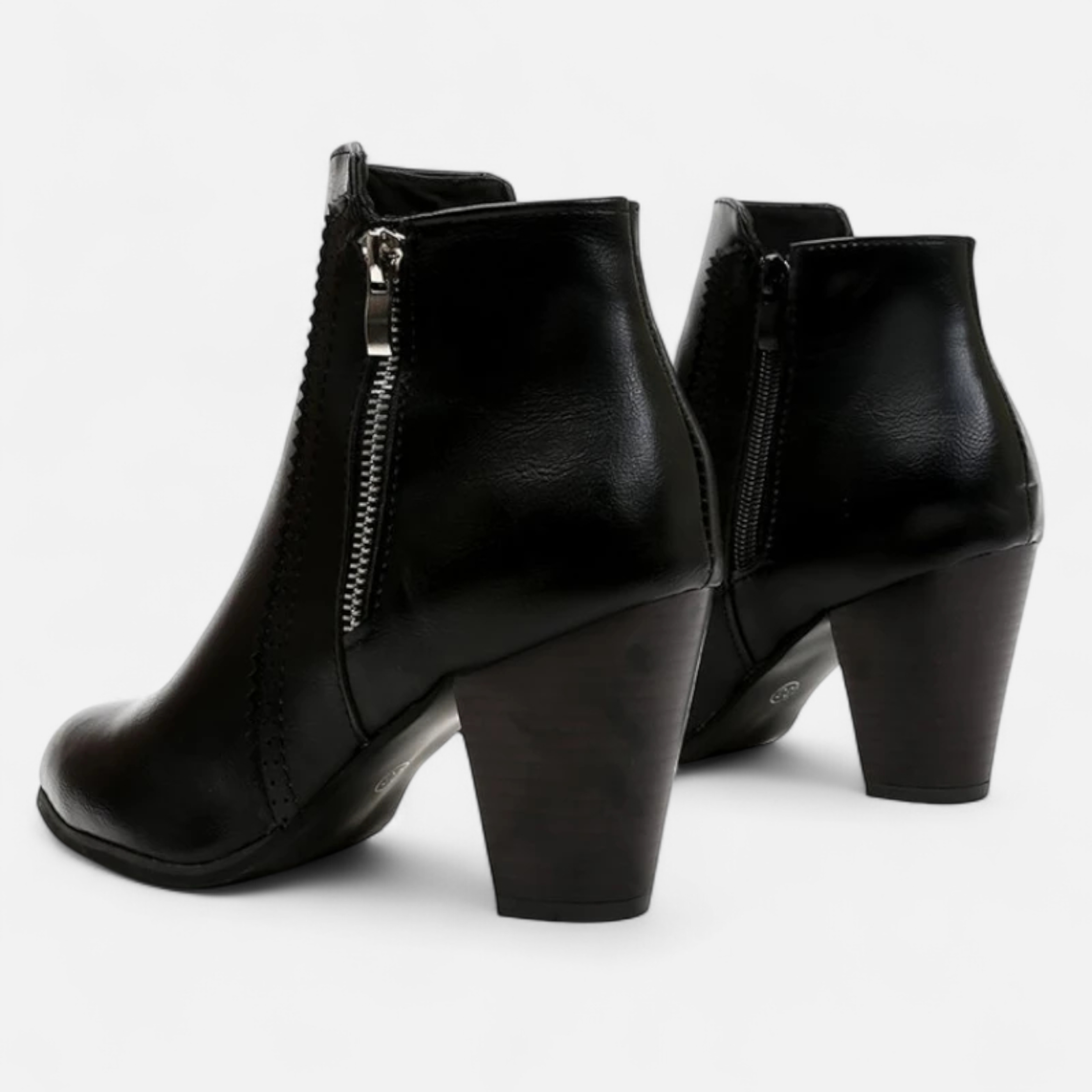 Eloan | Retro ankle boots with a heel and side zipper