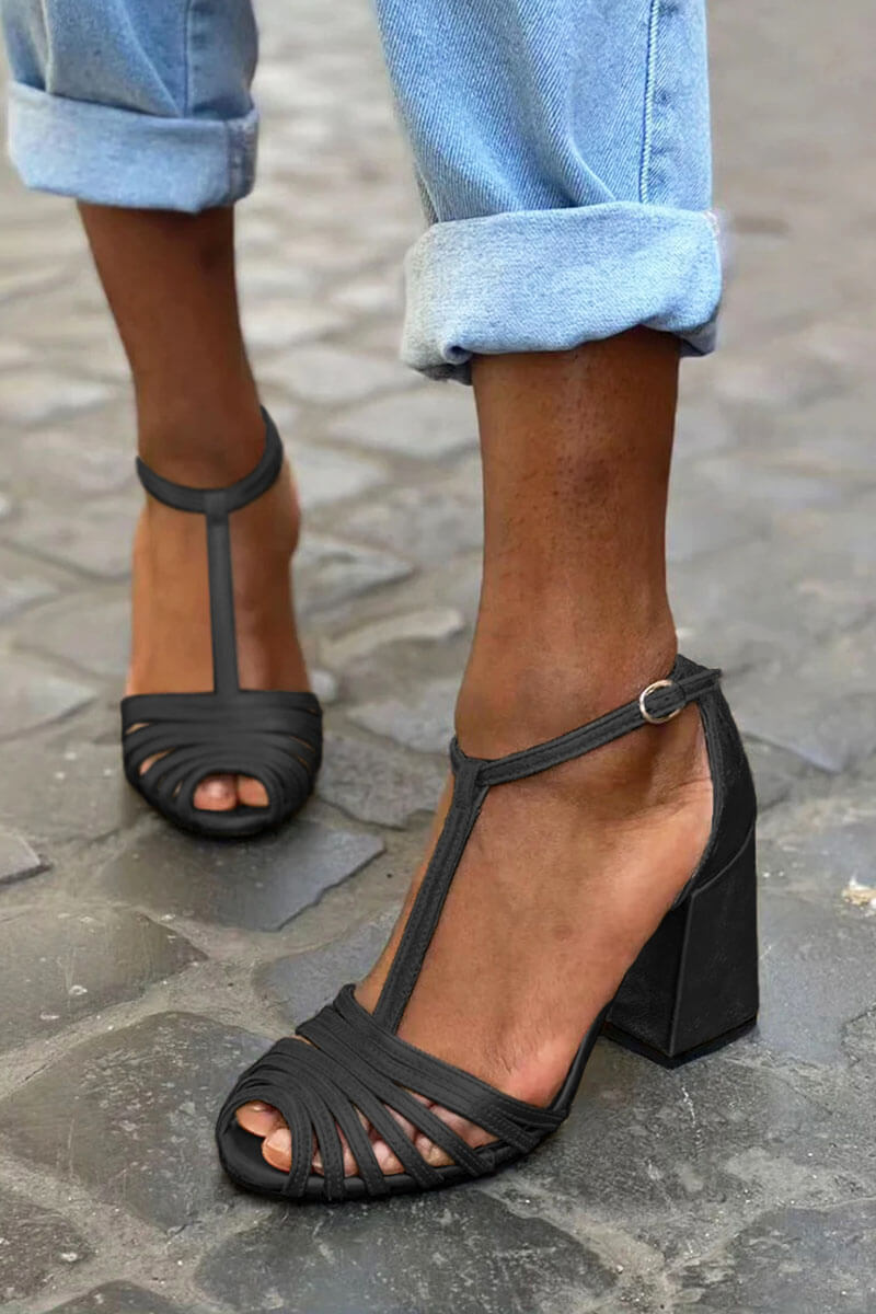 Elegant Sandals with a T-Strap