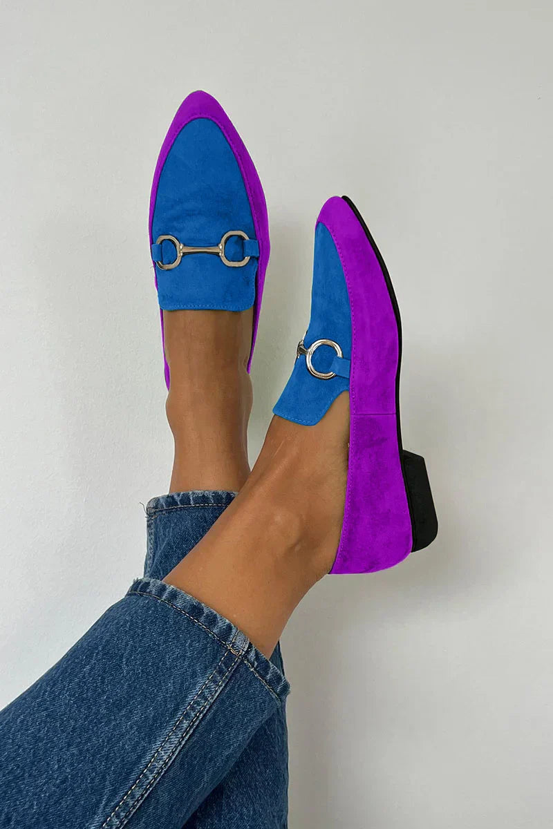 Loafer boots with metallic details