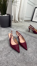 Varnish Slingback Bordeaux