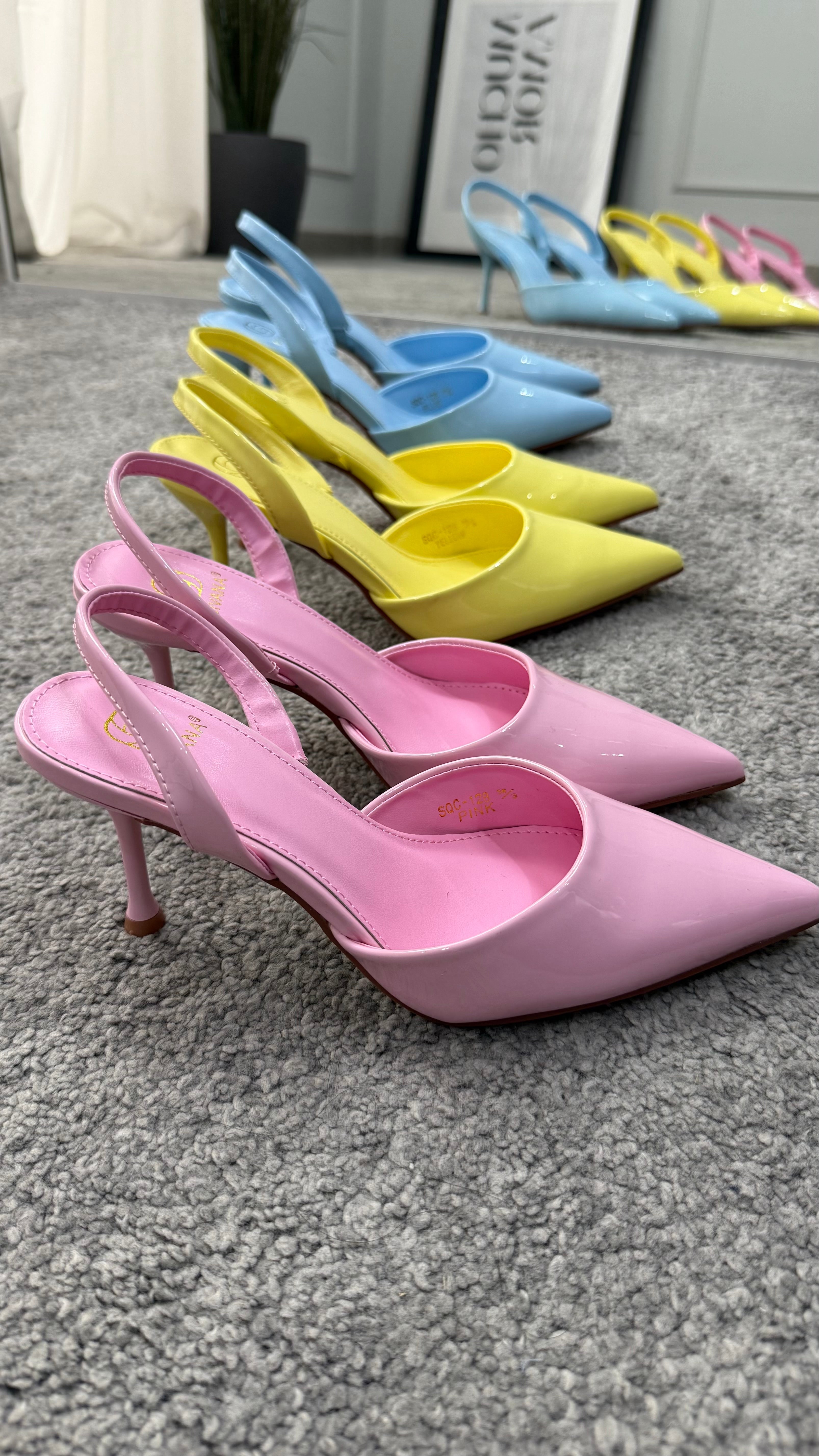 Slingback, 7 cm, colored