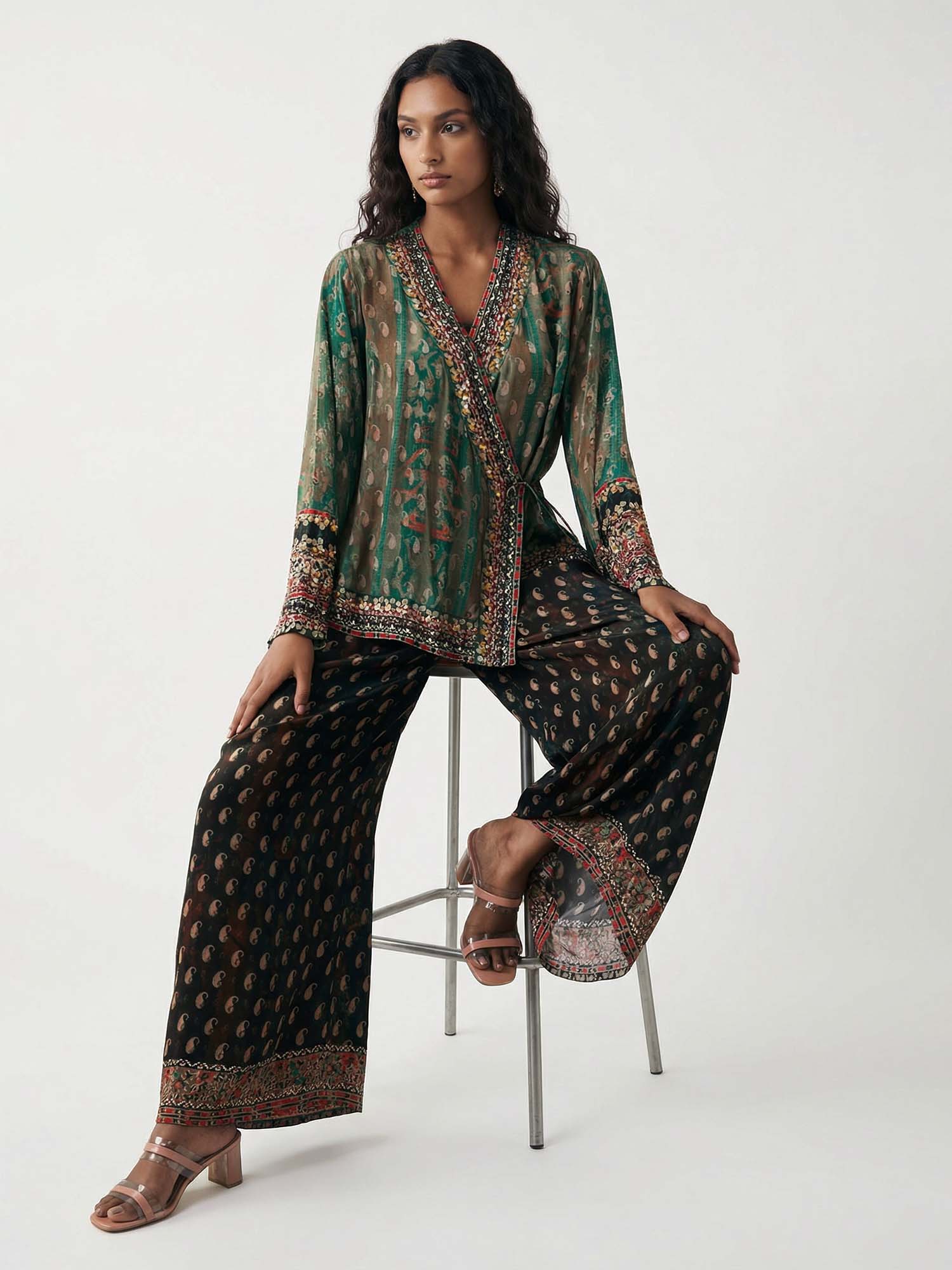 Paisley veil pants