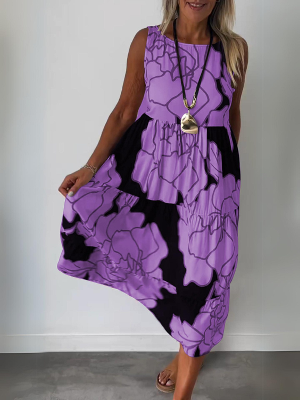TERESA™ | Elegant Floral Print Dress