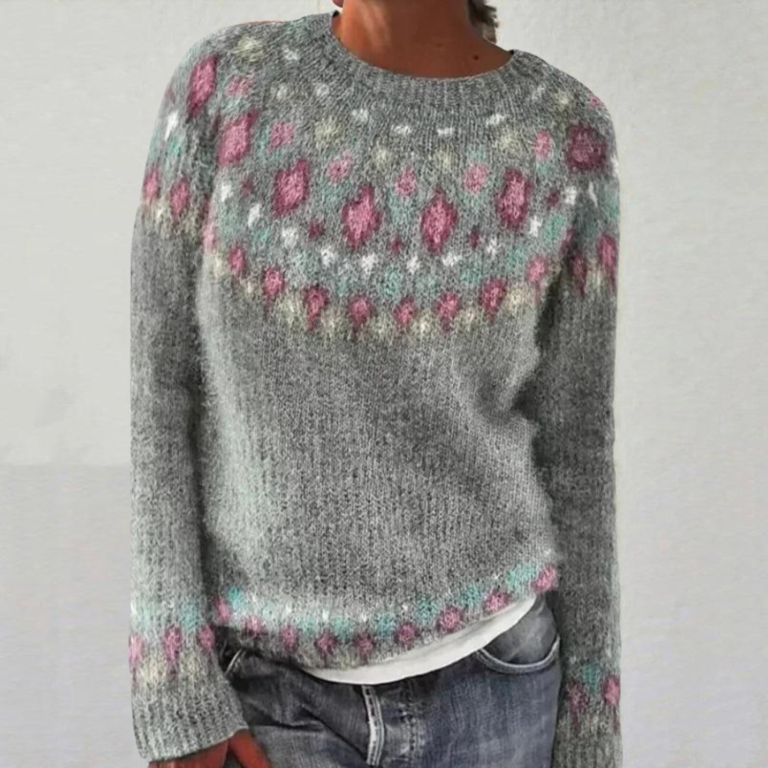 Cozy Retro Sweater - Hether
