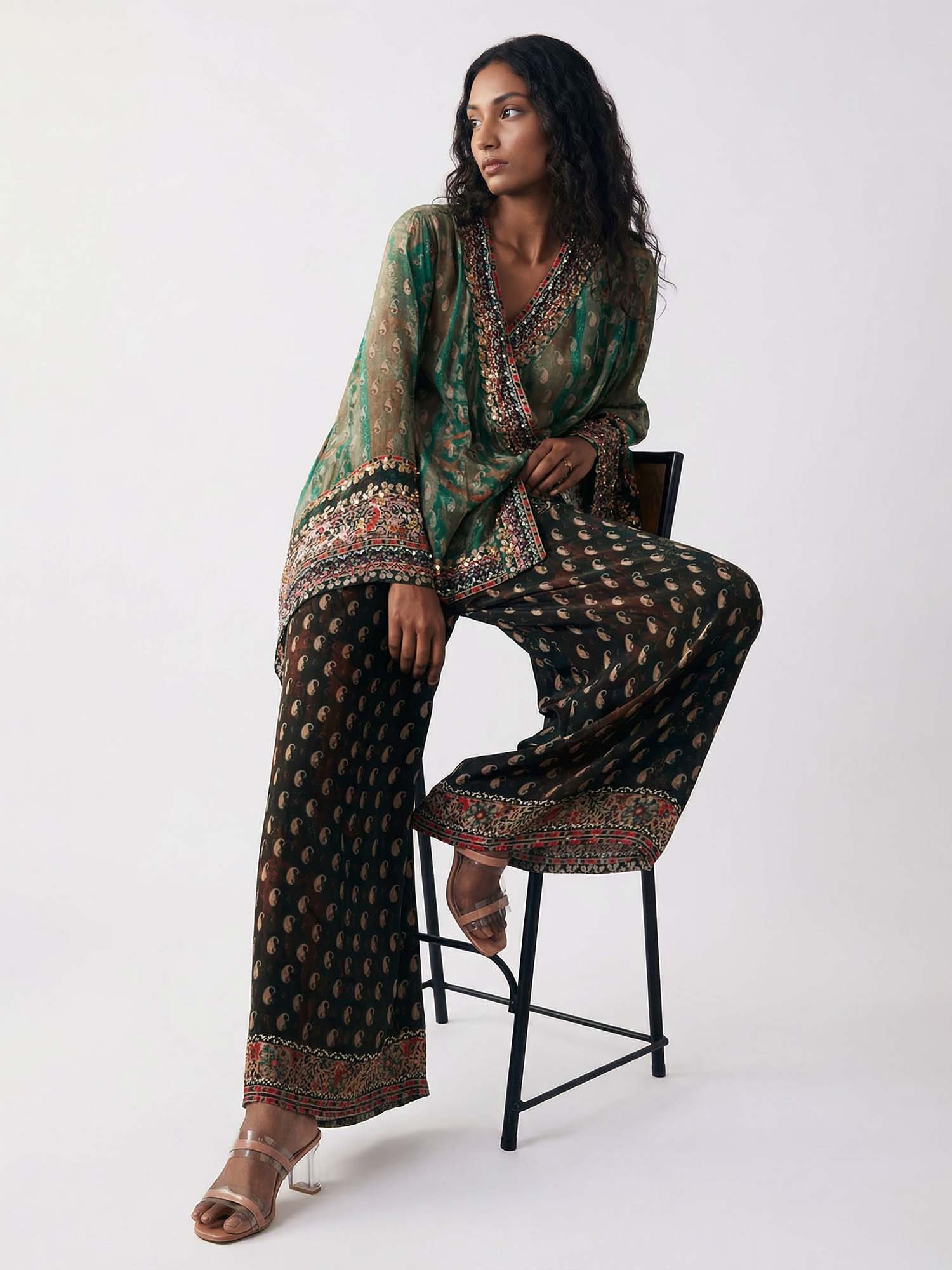 Paisley curtain blouse