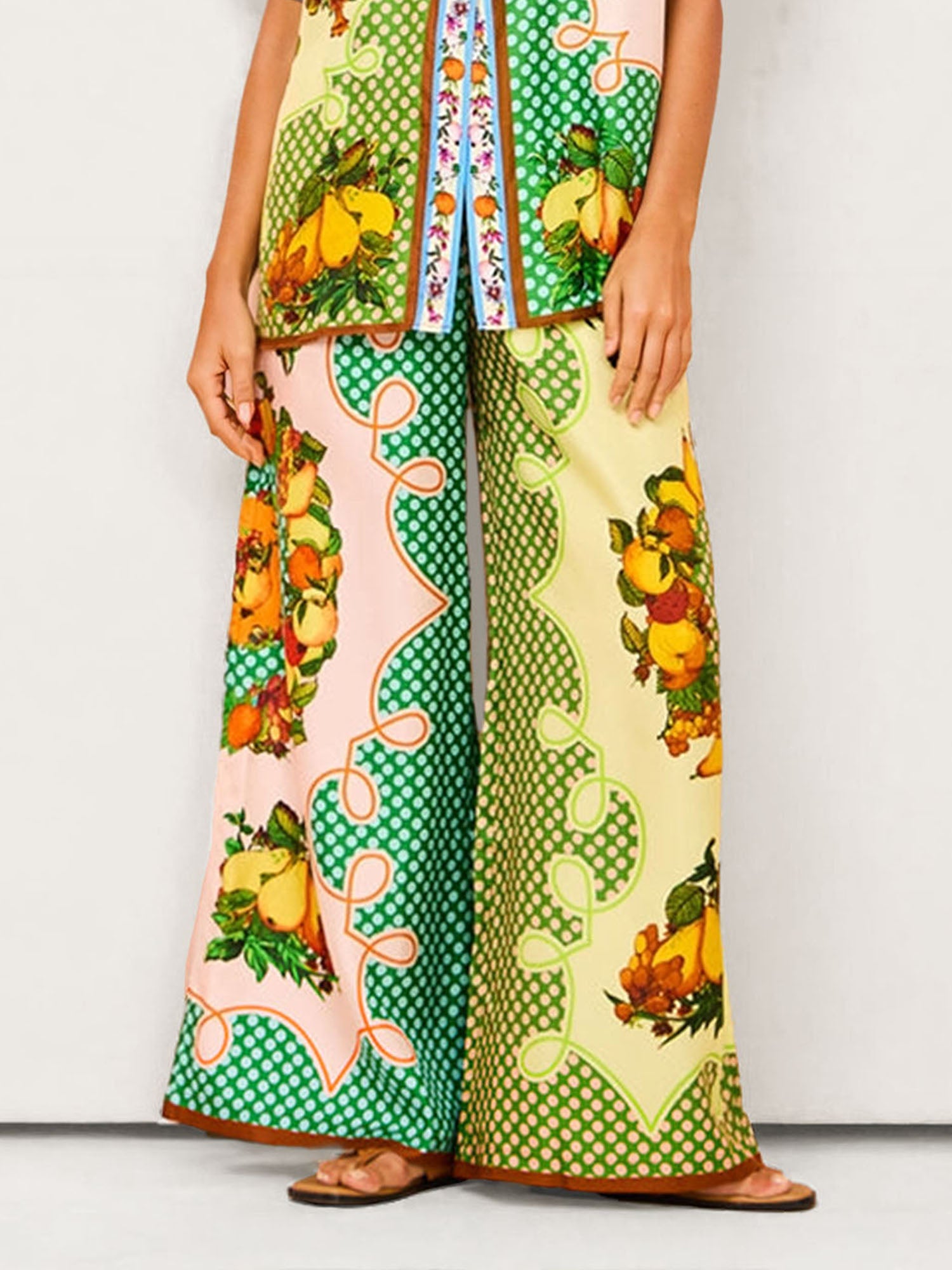 Multi-colored Retro Graffiti Lemon Pants
