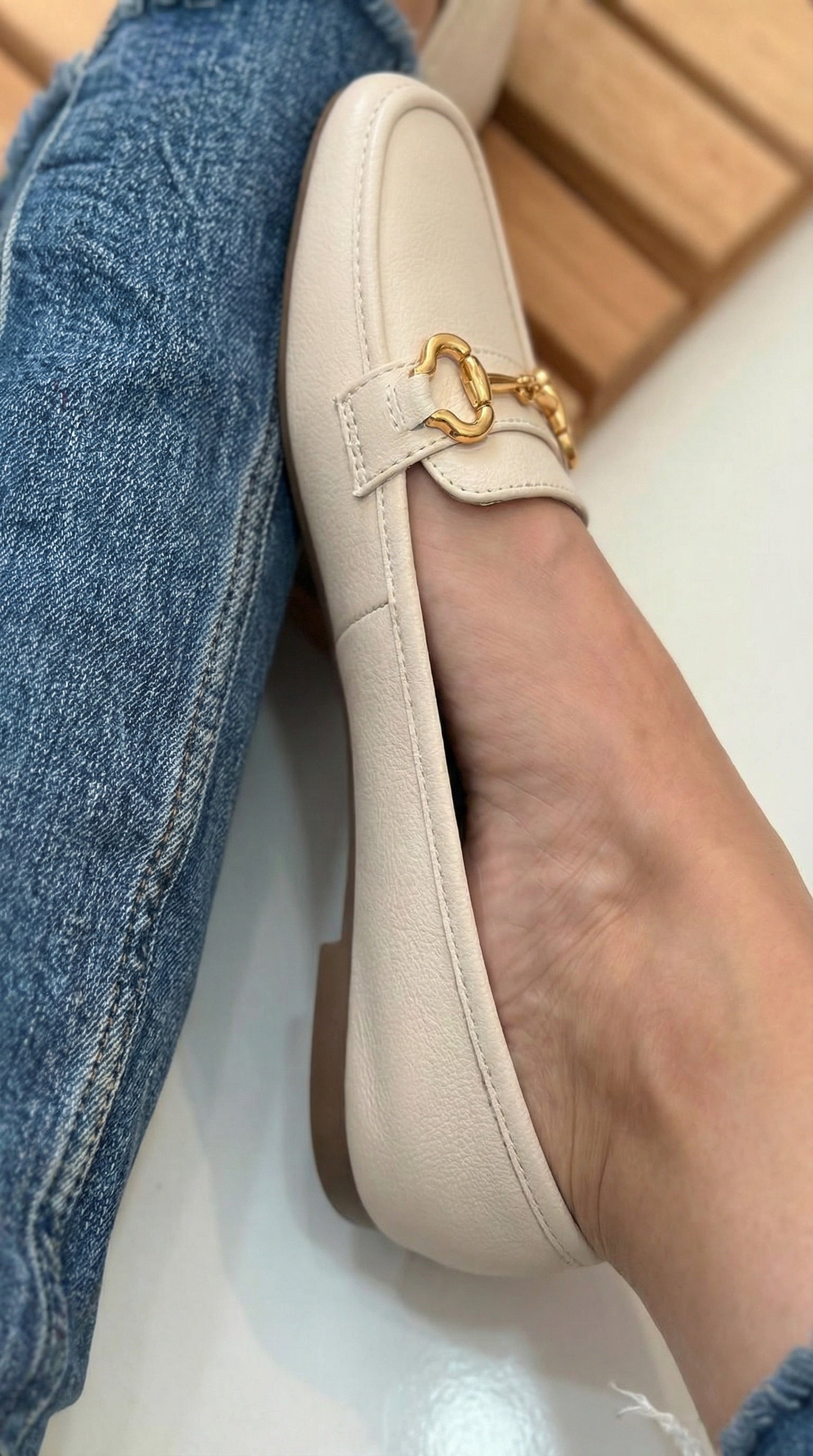 Elegant briefcase with a gold buckle