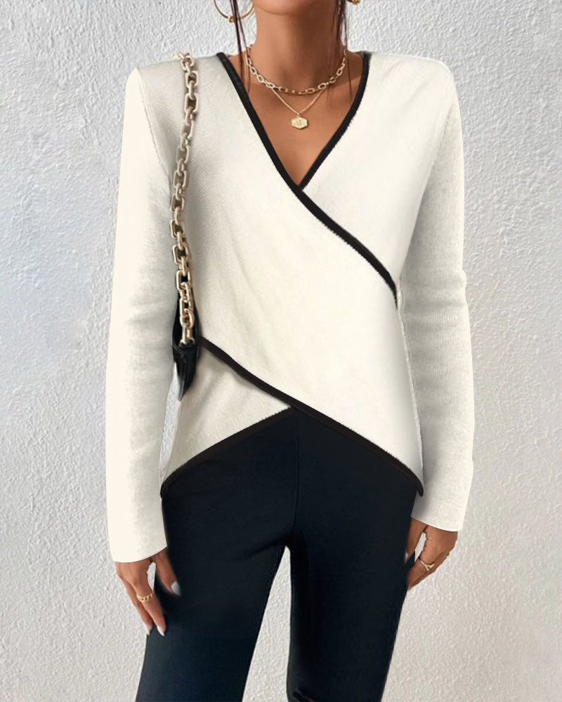 Irish sweater - elegant with a V-neck