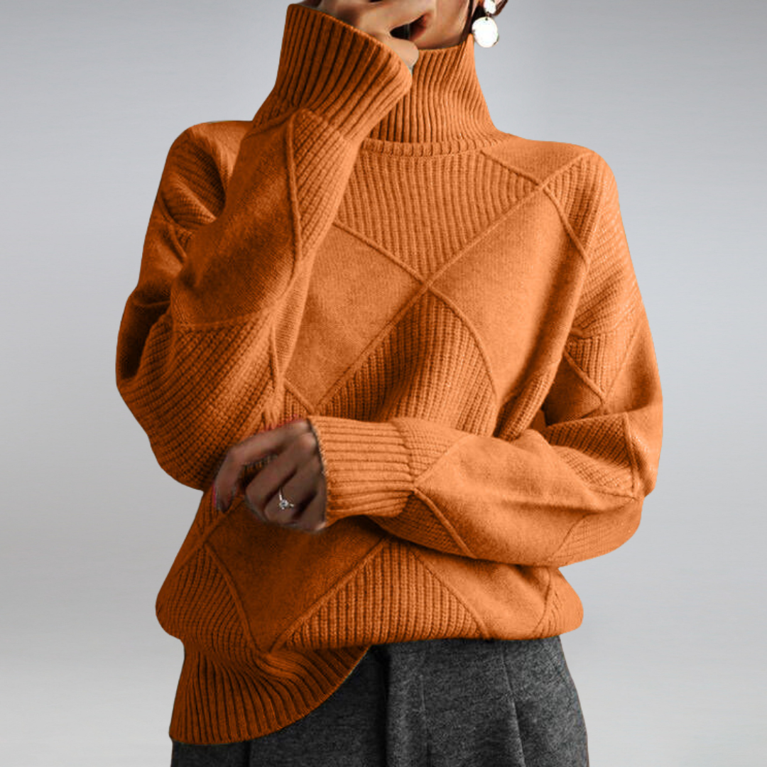 Amelia - High-neck sweater in soft cashmere wool