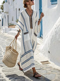 Women's loose-fitting striped dress