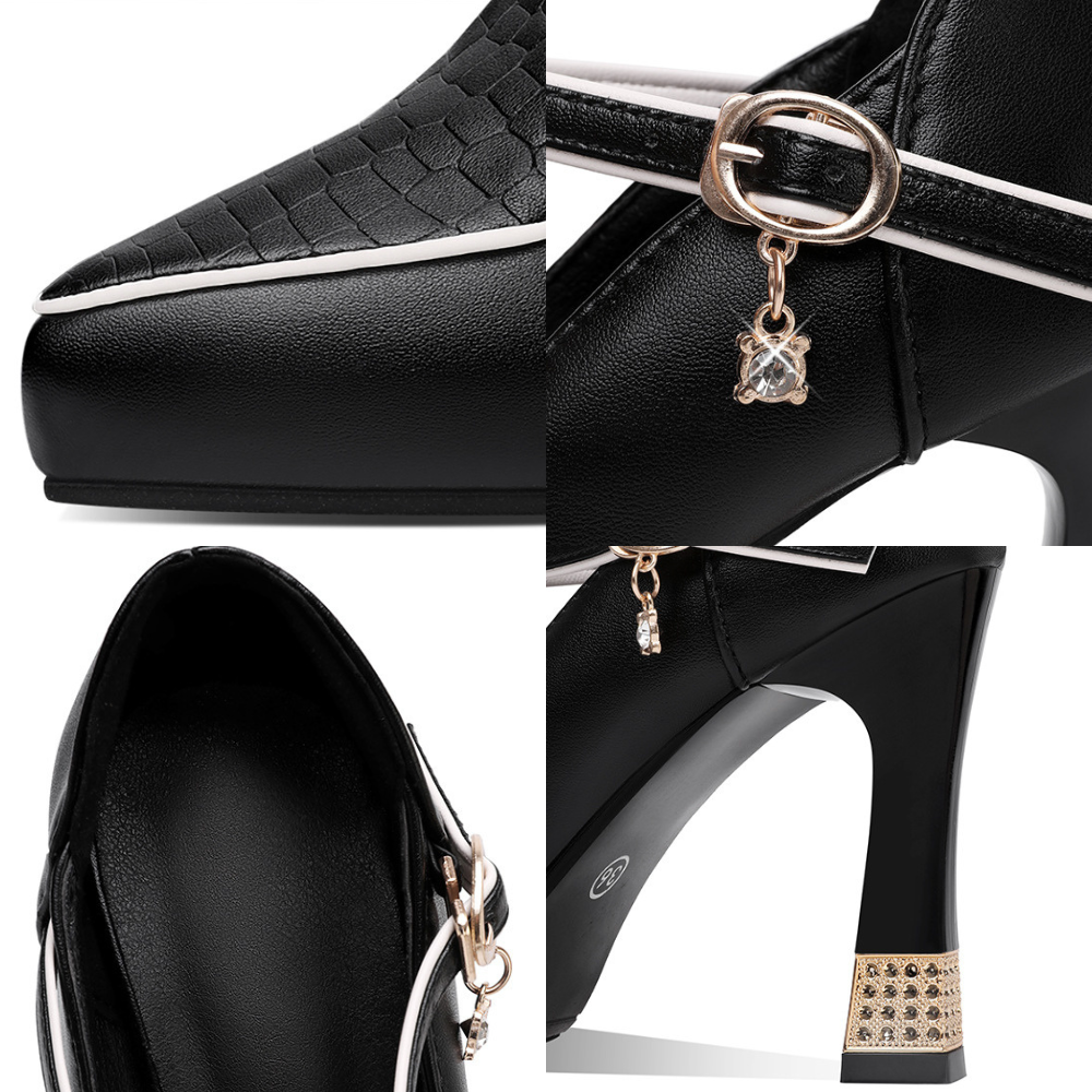 Aurora - T-Bar Jewel Shoes