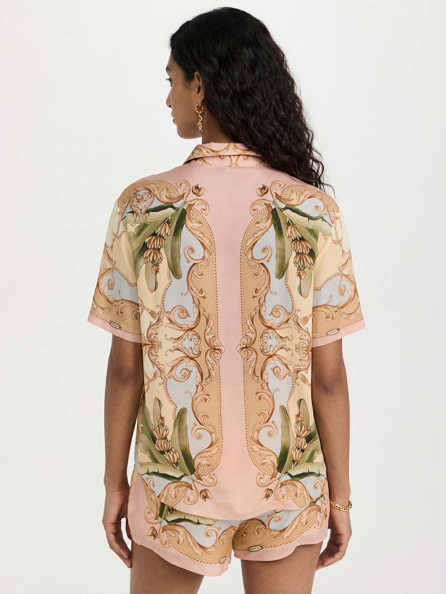 Baroque style shirt and shorts set